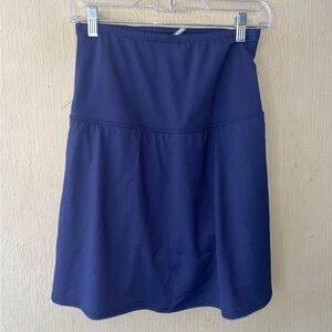 Lands' End Tummy Control Ultra High Waisted Swim Skirt Size 10 navy blue 440285